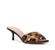 Giuseppe Zanotti Leopard Leather Peep Toe Sandal
