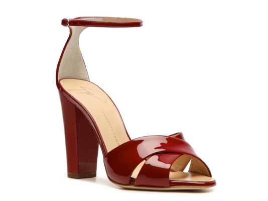 Giuseppe Zanotti Patent Leather Peep Toe Sandal