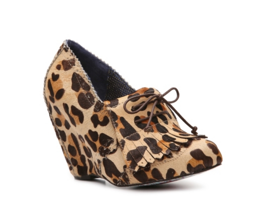 Irregular Choice I'm From The Future Leopard Wedge Bootie