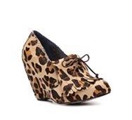 Irregular Choice I'm From The Future Leopard Wedge Bootie