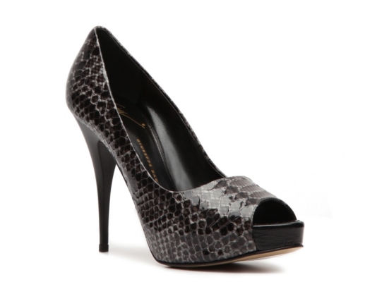 Giuseppe Zanotti Reptile Leather Peep Toe Pump