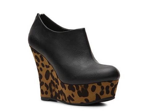 Madden Girl Relly Leopard Wedge Bootie | DSW