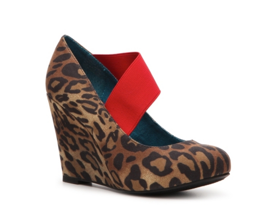 London Rebel Zoom Leopard Wedge Pump | DSW