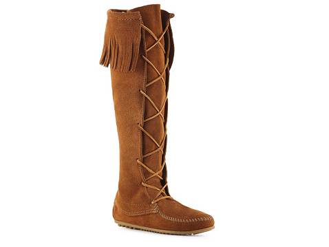 Minnetonka Lace Up Suede Boot | DSW