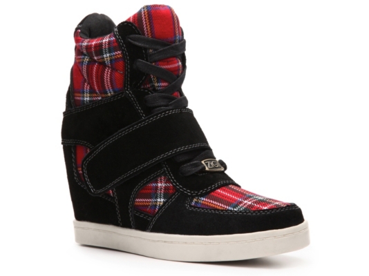 Zigi Soho Kickin Plaid Wedge Sneaker