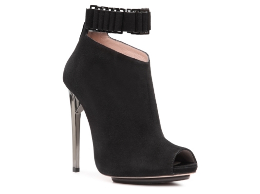 Herve Leger Willow Suede Platform Bootie