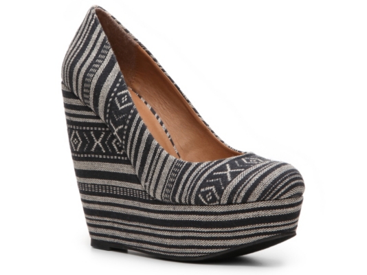 Madden Girl Craftty Printed Wedge Pump