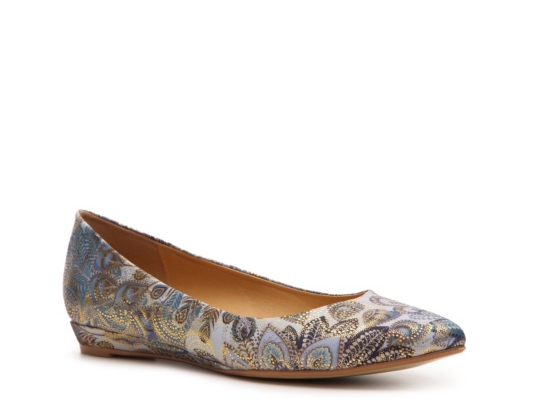 2 Lips Too Too Sliver Print Wedge Flat