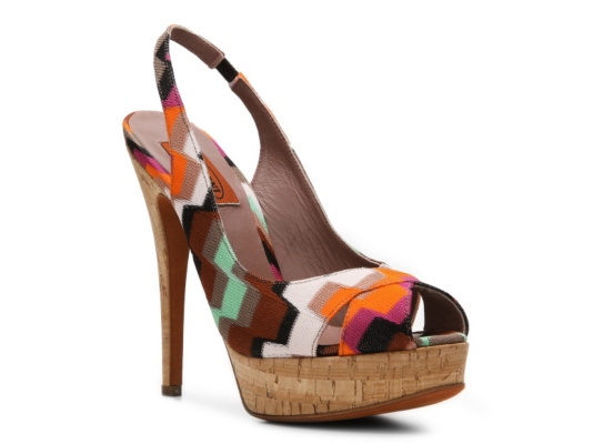 Missoni Printed Fabric Slingback Pump