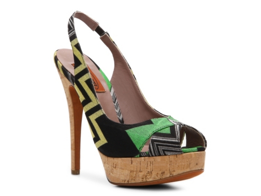 Missoni Printed Fabric Slingback Pump