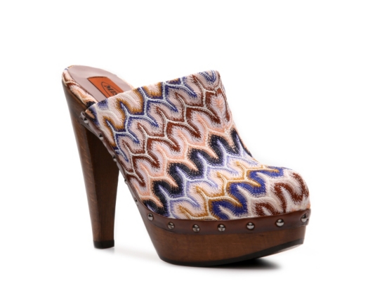 Missoni Printed Fabric Platform Clog