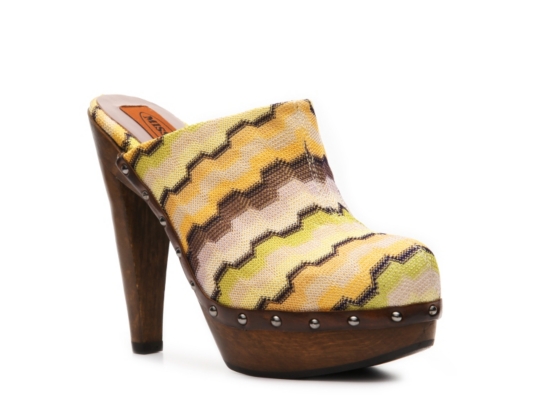 Missoni Printed Fabric Platform Clog