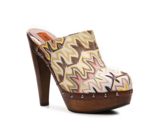 Missoni Printed Fabric Platform Clog