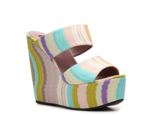 Missoni Printed Fabric Wedge Sandal