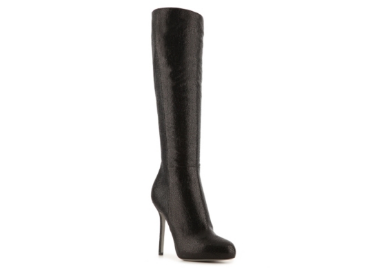 Sergio Rossi Pebbled Leather Platform Boot