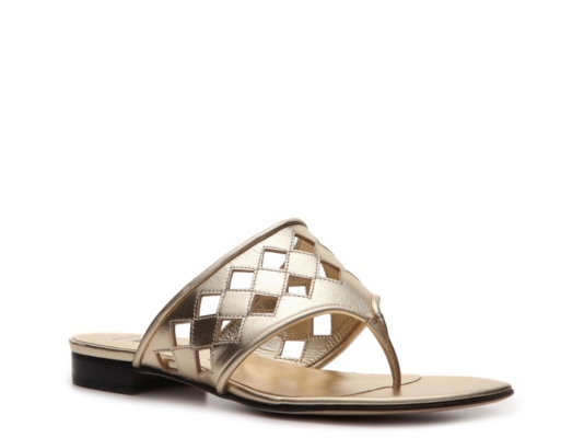 Bally Lollo Metallic Leather Cutout Sandal