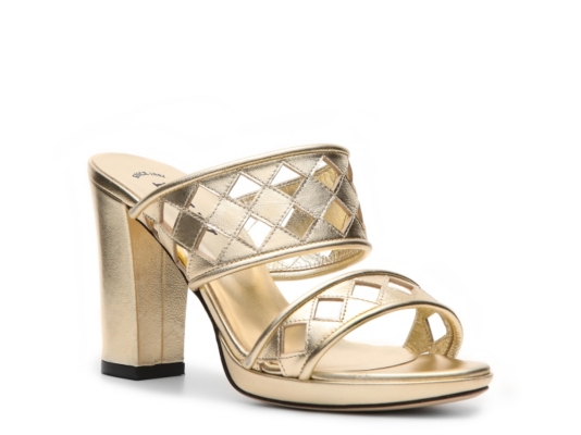 Bally Loysta Metallic Leather Cutout Sandal