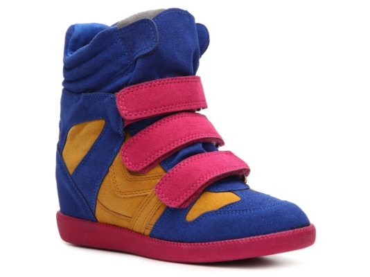 Qupid Patrol-01 Color Block Wedge Sneaker