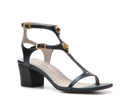 Marc by Marc Jacobs Metallic Leather Turnlock Sandal