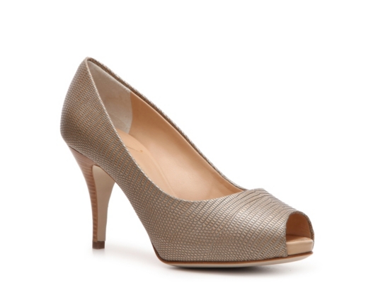 Giuseppe Zanotti Reptile Leather Peep Toe Pump