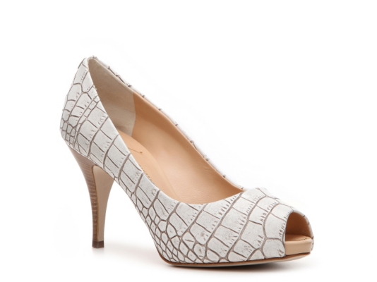 Giuseppe Zanotti Reptile Leather Peep Toe Pump