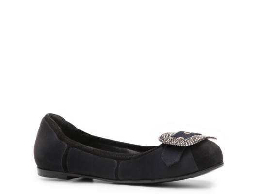 Bottega Veneta Suede Buckle Flat