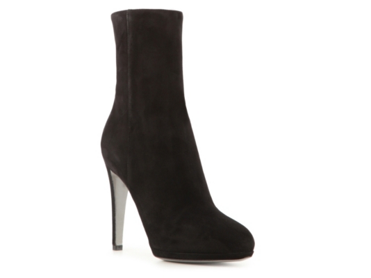 Sergio Rossi Suede Platform Bootie