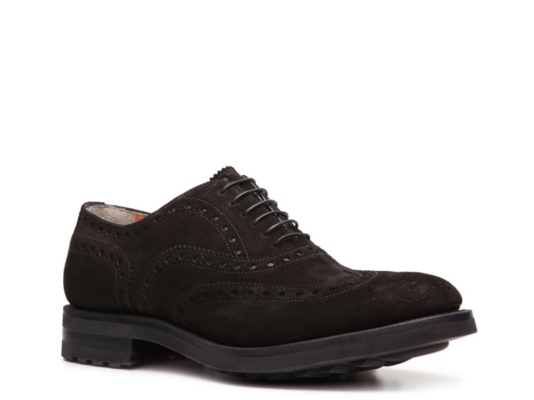 Santoni Suede Wingtip Oxford