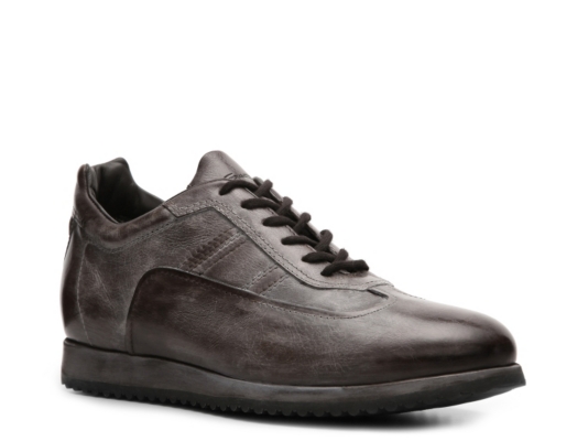 Santoni Burnished Leather Sneaker