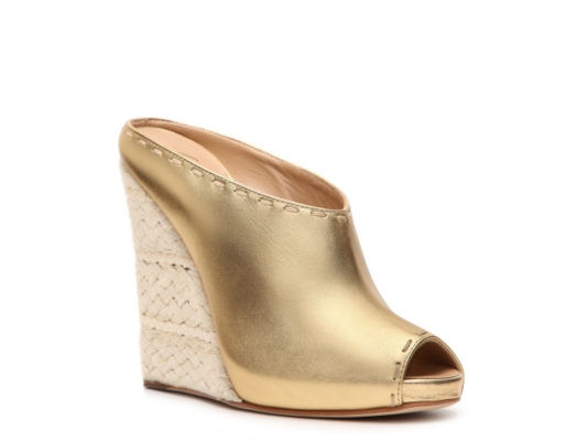 Giuseppe Zanotti Metallic Leather Wedge Sandal