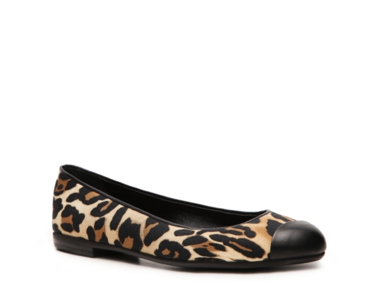 Giuseppe Zanotti Leopard Grosgrain Cap Toe Flat