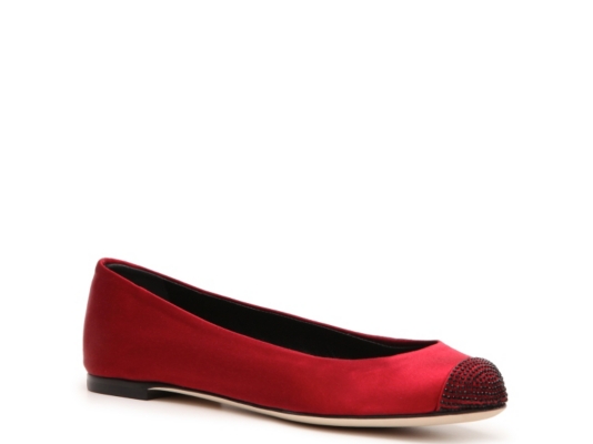 Giuseppe Zanotti Satin Cap Toe Flat