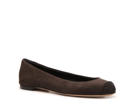 Giuseppe Zanotti Suede Cap Toe Flat