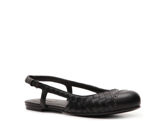Bottega Veneta Woven Leather Grommet Flat