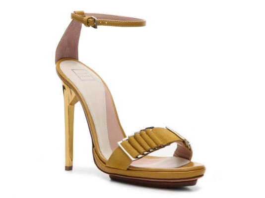 Herve Leger Vance Suede Platform Sandal