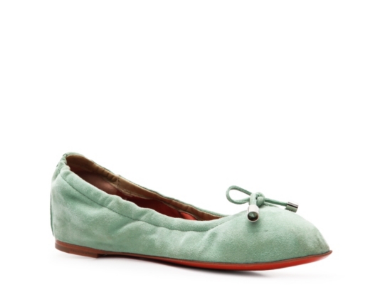 Santoni Suede Ballet Flat