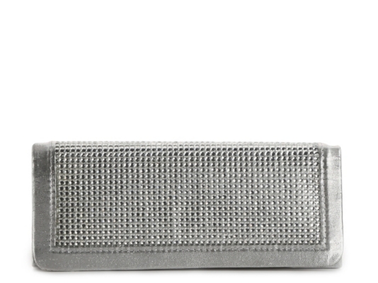 Lulu Townsend Rhinestone Flap Clutch