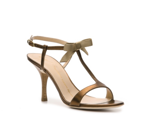 Giuseppe Zanotti Metallic Leather Bow Sandal