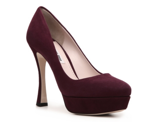 Miu Miu Suede Platform Pump