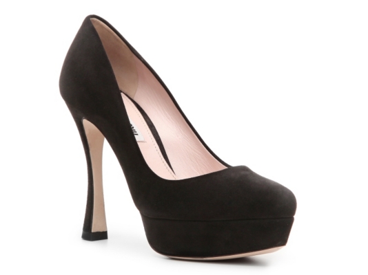 Miu Miu Suede Platform Pump