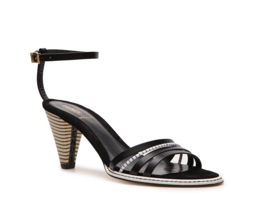 Fendi Leather Ankle Strap Sandal