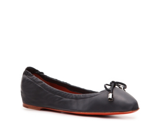 Santoni Leather Ballet Flat