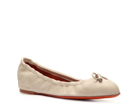 Santoni Leather Ballet Flat