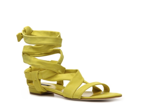 Bally Gisa Suede Ankle Wrap Sandal