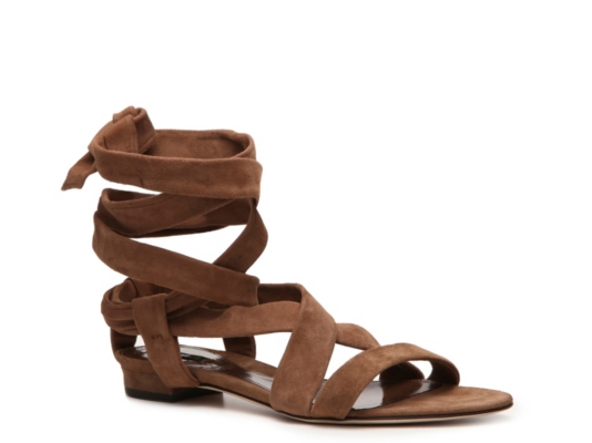 Bally Gisa Suede Ankle Wrap Sandal