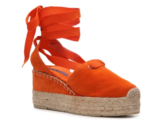 Ralph Lauren Collection Uma Suede Wedge Sandal