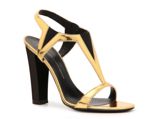 Giuseppe Zanotti Metallic Patent Leather Stretch Sandal