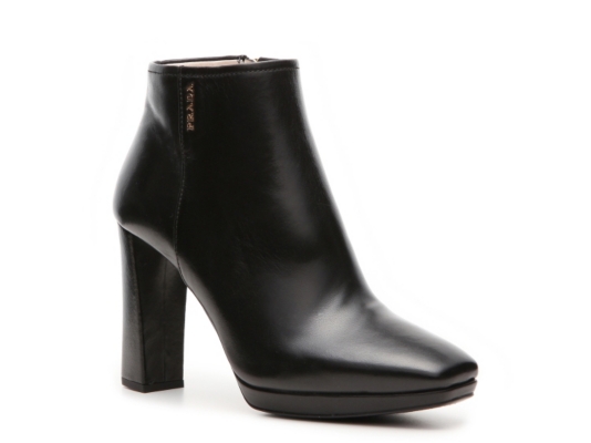 Prada Leather Ankle Bootie