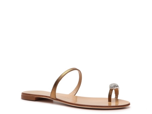 Giuseppe Zanotti Metallic Leather Ring Sandal