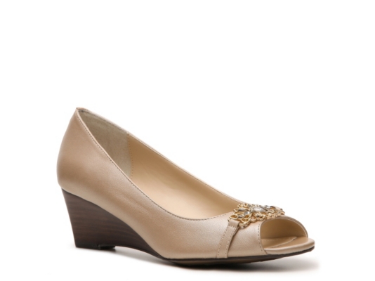 Adrienne Vittadini Metallic Celsee Wedge Pump